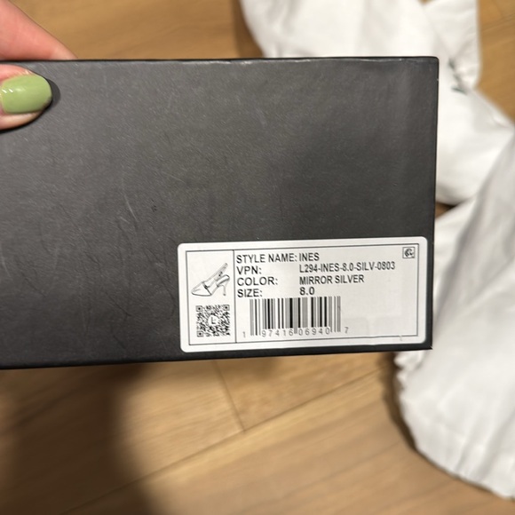 LARROUDÉ Ines Pump In Silver Specchio - Picture 2 of 6